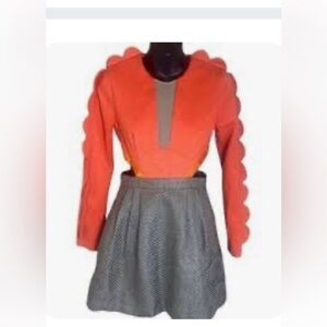 Three Floor Multi Textured Party Dress